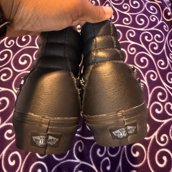 Black Platform Vans w/Detachable Chains Women’s Sz 10.5/Men’s Sz 9 - Picture 8 of 12